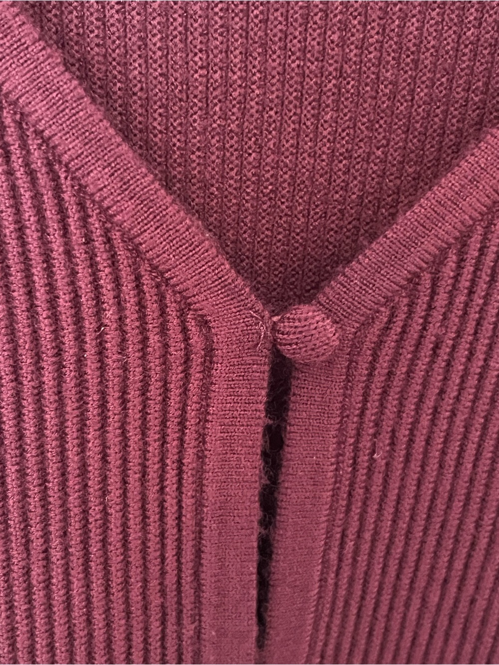 Bar III Ribbed Burgundy Cardigan XL NWT | Tell Me Lies Wardrobe - Picture 6 of 12